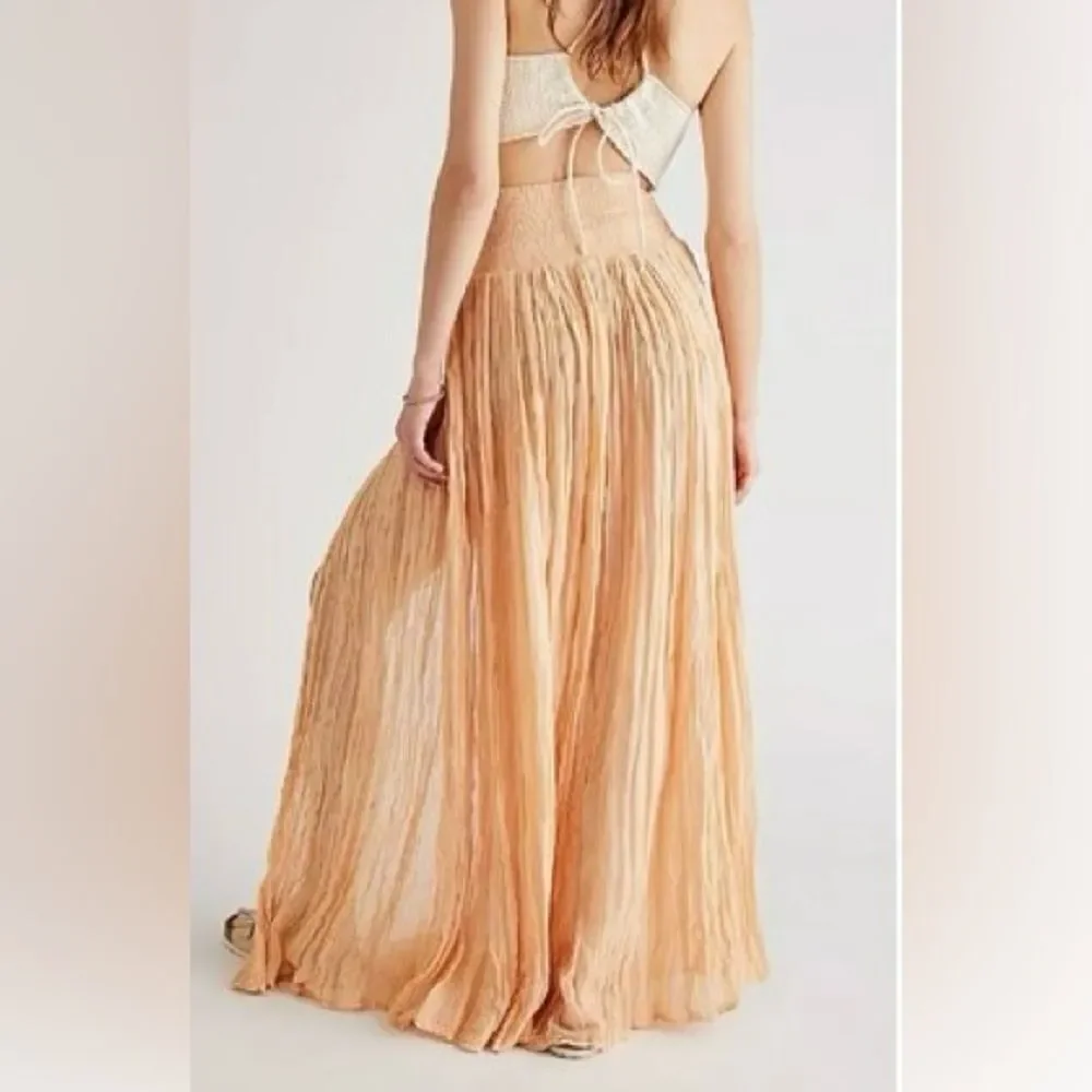 NWT FREE PEOPLE X JENS PIRATE BOOTY Sz M LAPIS MAXI SKIRT